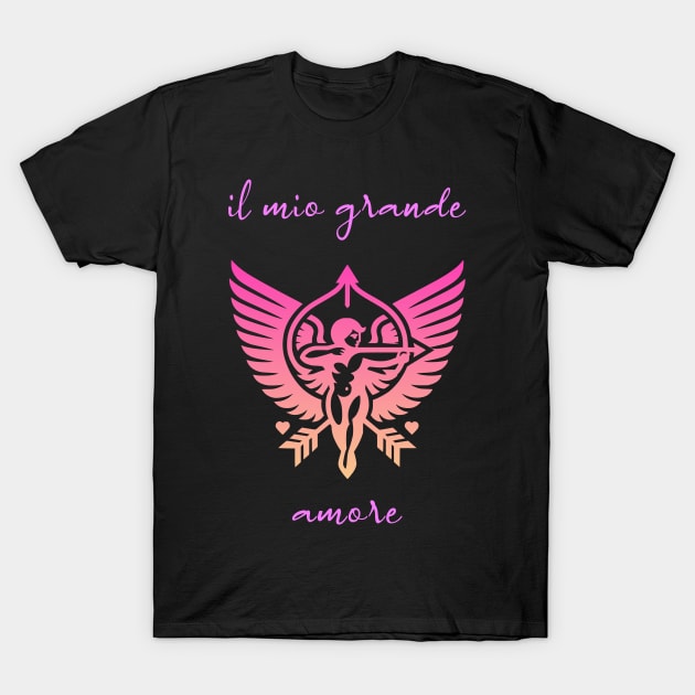 il mio grande amore. Design mit sinnhaftem Spruch auf Italienisch T-Shirt by Pflugart